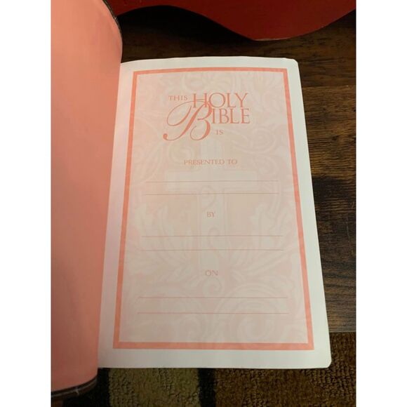 Zondervav Holy Bible New International Version Brown and Pink Cover Bookmark EUC - Picture 3 of 4
